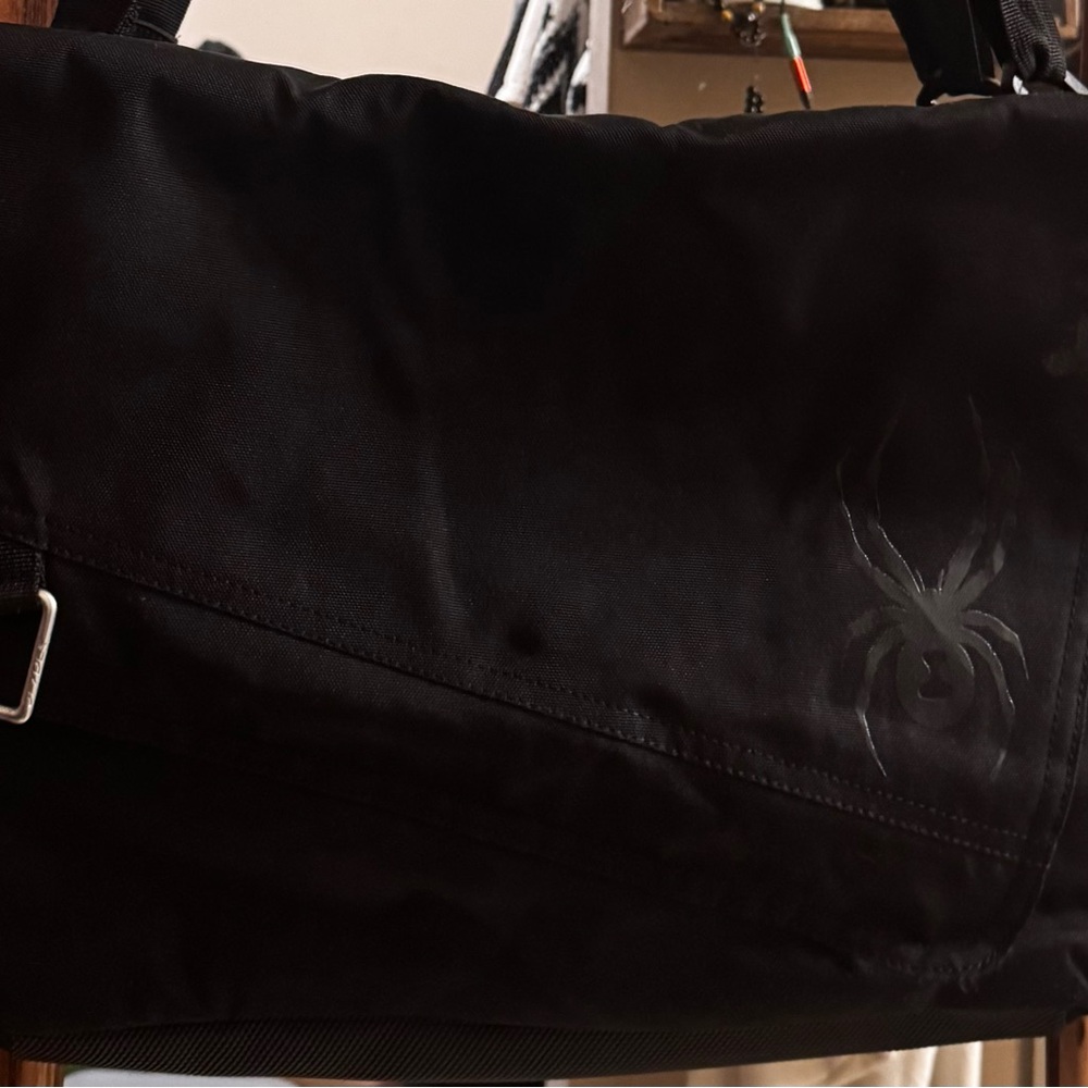 Spyder Signature Black Nylon Messenger Bag 
- Unisex